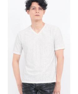 Футболка с коротким рукавом из жаккардовой ткани Tornado Mart, цвет White