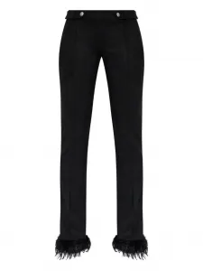 Брюки с отделкой перьями Misbhv, черный