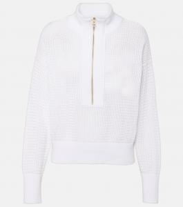 Полузастёгивающийся хлопковый свитер Aurora Varley, белый