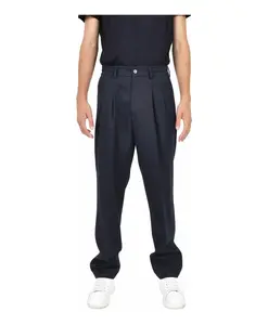 Брюки, облегающие фигуру (морковный крой) Low Brand, синий