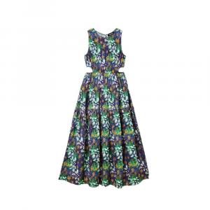 Синее вискозное платье Desigual