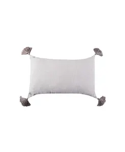 Декоративная подушка из хлопка цвета дюн Бри в полоску, 14 x 22 дюйма Carol & Frank, grey