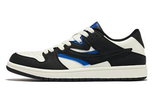 QIAODAN Скользоустойчивые, износостойкие, легкие, дышащие мужские скейтерские кроссовки лоу-топ черно-белые, цвет Black White