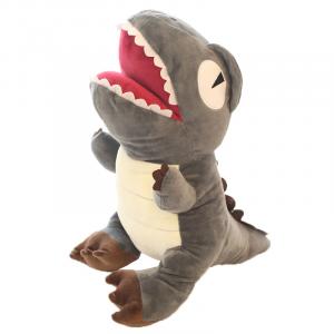 Мягкая игрушка милый мультяшный динозаврик теплые ручки плюшевая кукла высота 48см MENGMENGBUNNY, серый