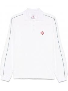 Casablanca рубашка поло с монограммой, белый