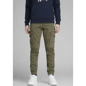 Детские брюки-карго Jack & Jones "JPSTPAUL JJFLAKE AKM 542 OLIVE NOOS JNR" Jack & Jones Junior, оливковый