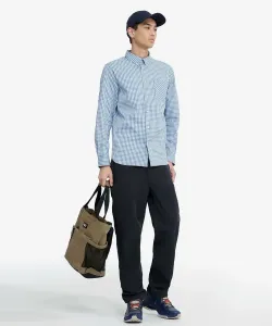 Рубашка в клетку «гингем» из влагоотводящей и быстросохнущей ткани.