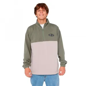 Толстовка Rip Curl Heritage Oval Crew с половинной молнией, зеленый