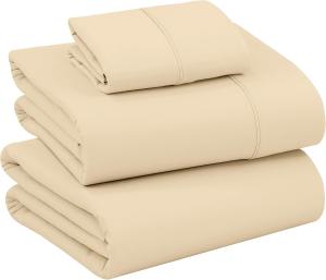 Комплект постельного белья Ruvanti, 3 предмета, 168х244/100х191/51х76 см, бежевый