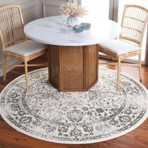 Ковер Safavieh Adirondack ADR109X круглый, 122х122 см, слоновая кость/темно-серый