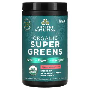 Dr. Axe  Ancient Nutrition Organics Super Greens Watermelon, 250 г