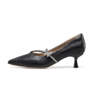 Женские туфли на тонком каблуке и высоком каблуке KANGNAI, Black