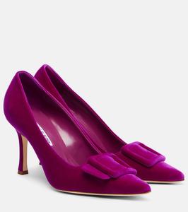 Maysale 90 бархатные туфли-лодочки Manolo Blahnik, 5268 Bpur