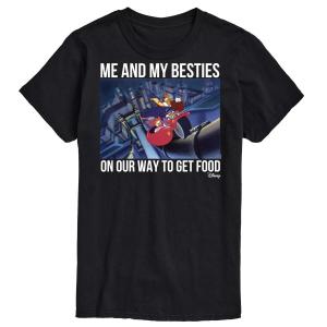 Футболка с рисунком Big & Tall Darkwing Duck Besties Disney, черный