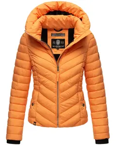 Стеганая куртка Marikoo "Кагоми" с большим капюшоном, цвет Apricot Sorbet