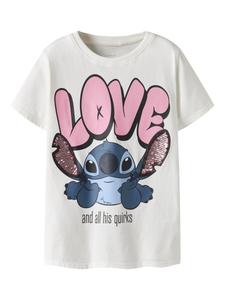 Топ NAME IT Stitch, белый