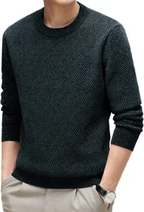 Мужской вязаный свитер-пуловер Casual с длинным рукавом Slim Fit