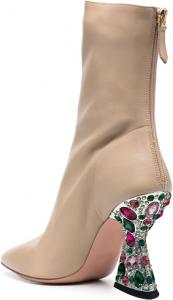 Женские ботильоны YDN с квадратным носком, задней молнией, украшенные кристаллами, на высоком каблуке, для повседневной носки и вечерних мероприятий, размеры 4-16 США