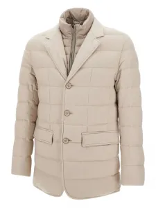 Стеганая куртка на пуговицах Herno, нейтральный