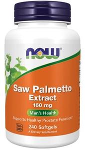 Now Foods, Экстракт пальмы сереноя — пальма сереноя + масло семян тыквы + цинк, 240 капсул. Inna marka