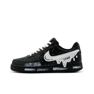 Nike Court Vision Dark Night Star Gazing устойчивые к истиранию низкие кроссовки для скейтбординга Unisex Black