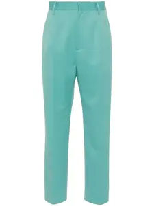 Зауженные брюки с декоративной строчкой MM6 Maison Margiela, зеленый