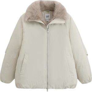 Пуховики и пальто женские GAP, бежевый