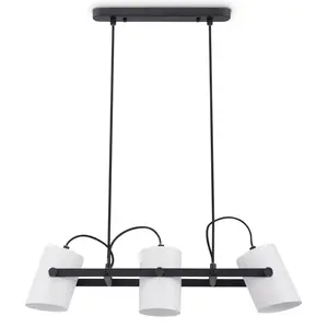 Подвесной светильник KARL E27 с совместимым диммером и лампочкой Paco Home, черно-белый