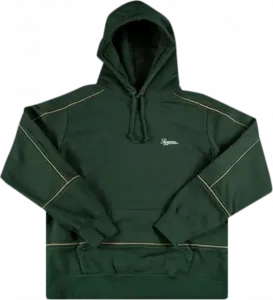 Толстовка Supreme Piping Hooded Sweatshirt 'Green', зеленый