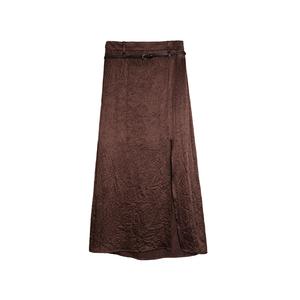 ELLE Повседневная длинная юбка женская Coffee Moderate Long A line