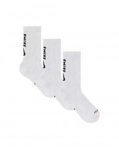 Носки Nike x SKIMS Women's Dri-FIT Crew, 3 штуки, белый