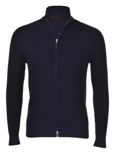 Кардиган на молнии в рубчик Gran Sasso, синий