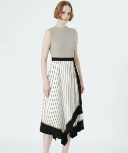 Платье в полоску Loveless, цвет Beige