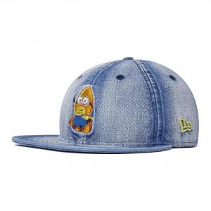 New Era Хлопковая бейсболка унисекс джинсового синего цвета, Denim Blue