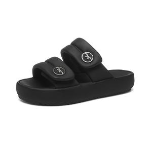 Бесшумные, износостойкие и быстросохнущие тапочки-слайды для женщин Golden Silk Rabbit, Black