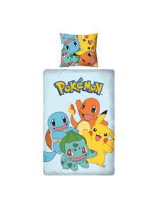 Комплект постельного белья Pokemon Dream Team синего цвета MTOnlinehandel, 135 x 200 + 80 x 80 см