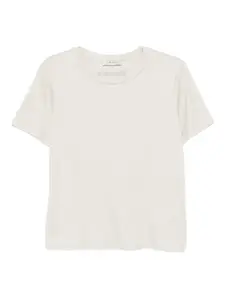 Футболка с вышитым логотипом и круглым вырезом 'S Max Mara, белый