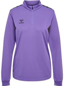 Hummel Женская толстовка на молнии до середины груди Hmlauthentic в цвете DAHLIA PURPLE/ASPHALT