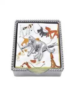 Набор салфеток с бусинами в виде лабрадора Mariposa, серебряный