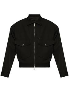 Куртка-бомбер из шерсти DSQUARED2, черный