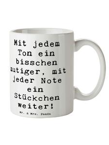 Кружка Изучи новый музыкальный инструмент с надписью белого цвета Mr. & Mrs. Panda