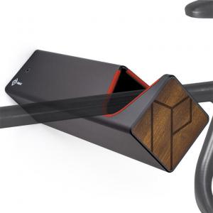 Крепление для велосипеда на стене - Дерево и алюминий - Черный - Кебони - D-RACK PARAX, черный / красный / темно-коричневый