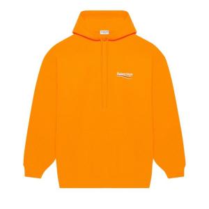 Худи Balenciaga Political Campaign Medium Fit Hoodie 'Fluorescent Orange', белый