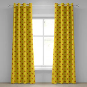 Баскетбольная штора ABAKUHAUS с люверсами, баскетбольный клуб, спортивный принт, клубный цифровой принт, декоративная двухпанельная штора, 280 см x 175 см, цвет: желтый, оранжевый, белый Abakuhaus