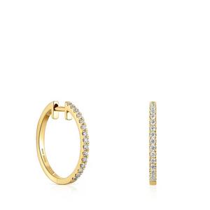 Серьги-кольца Tous Les Classiques Short, золото/бриллианты