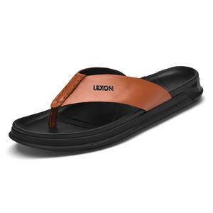 LEXON Резиновые шлепанцы мужские коричневые, цвет Brown