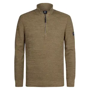 Свитер Petrol Industries M-3050-KWC227 half zip, коричневый