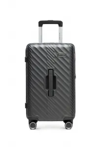 Небольшой чемодан на колесах для сбора векторных линий. Wittchen, Grey