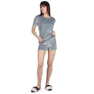 Женский мягкий велюровый сет из шорт и футболки Memoi