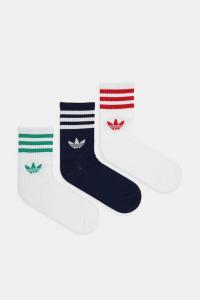Носки 3-Stripes комплект из 3 пар Adidas Originals, белый